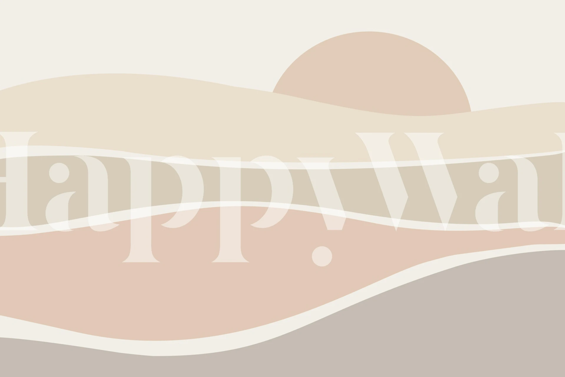 Soft Earth Tone Horizons behang in een kamer