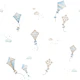 Soft Sky Kites Kids Room Small in White