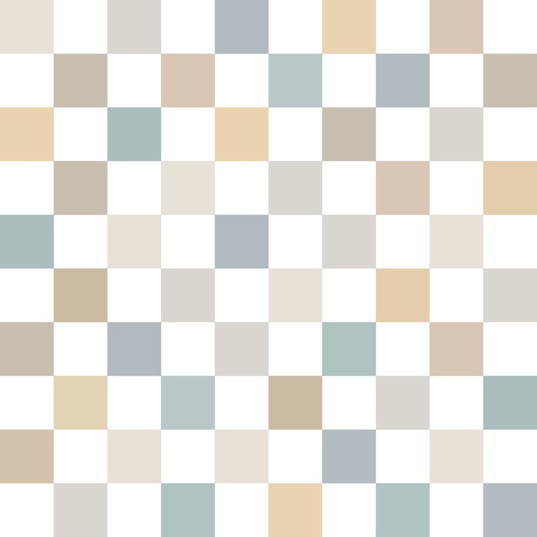 Beige Blue Checker Tiles Small