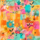 Craft Maximalism Abstract Floral Yellow