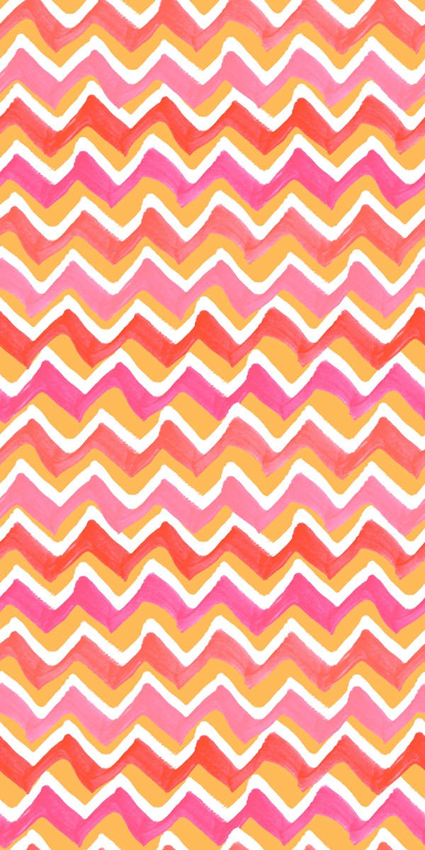 Wavy Summer | Coral Pink Orange Red