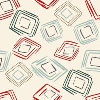 Hand Drawn Geometric Squares Red Large wallpaper