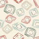 Hand Drawn Geometric Squares Red Large