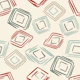 Hand Drawn Geometric Squares Red Small