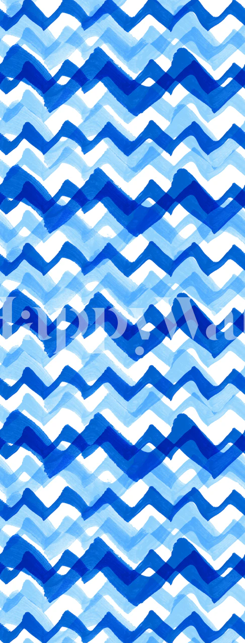 Cobalt Waves papier peint dans une pièce