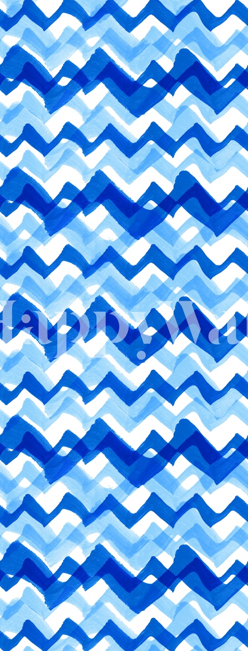 Cobalt Waves wallpaper in a room