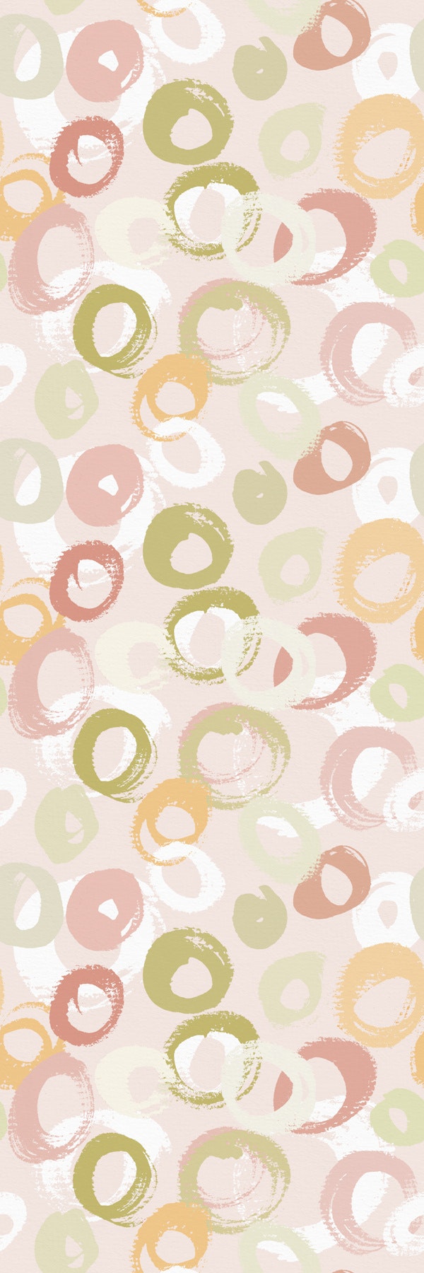 Soft Spring Pastel Brushstroke Circle Swirls