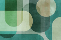 Mid Century Teal Geometry wallpaper
