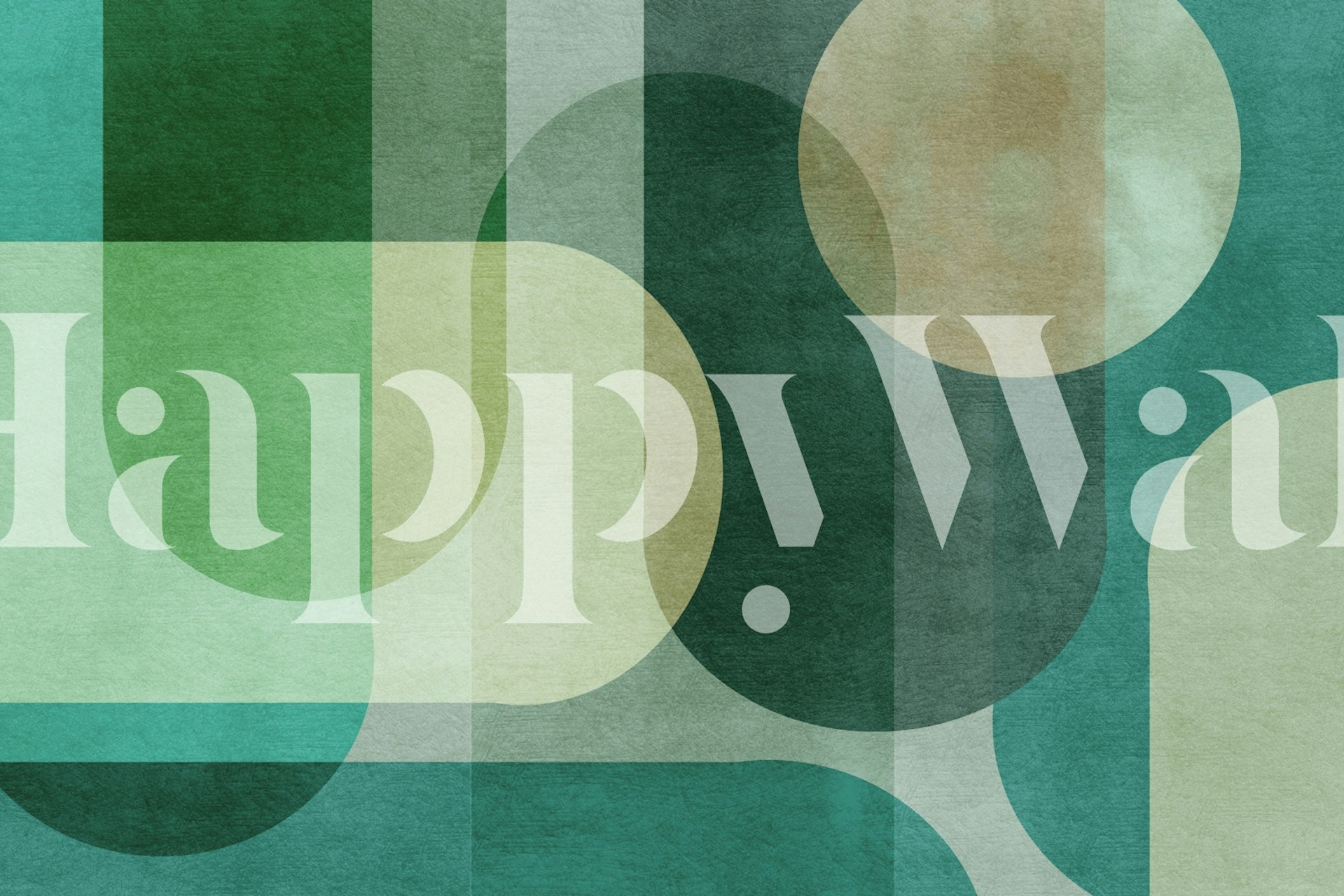 Tapeta Mid Century Teal Geometry v místnosti