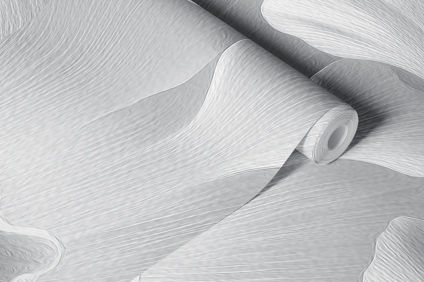 Soft White Textured Floral Relief wallpaper roll