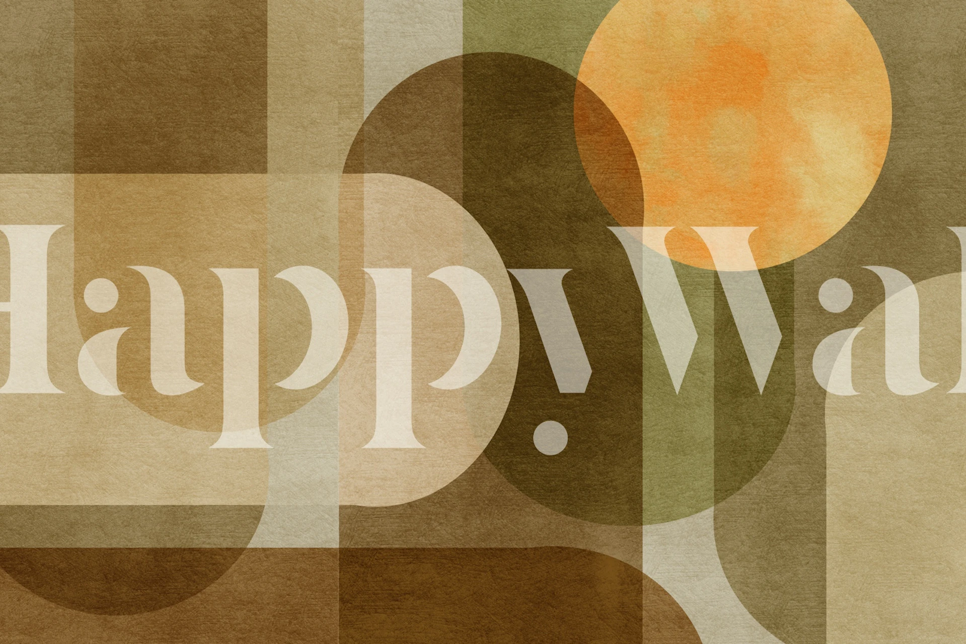 Mid Century Modern Earth Tones wallpaper in a room