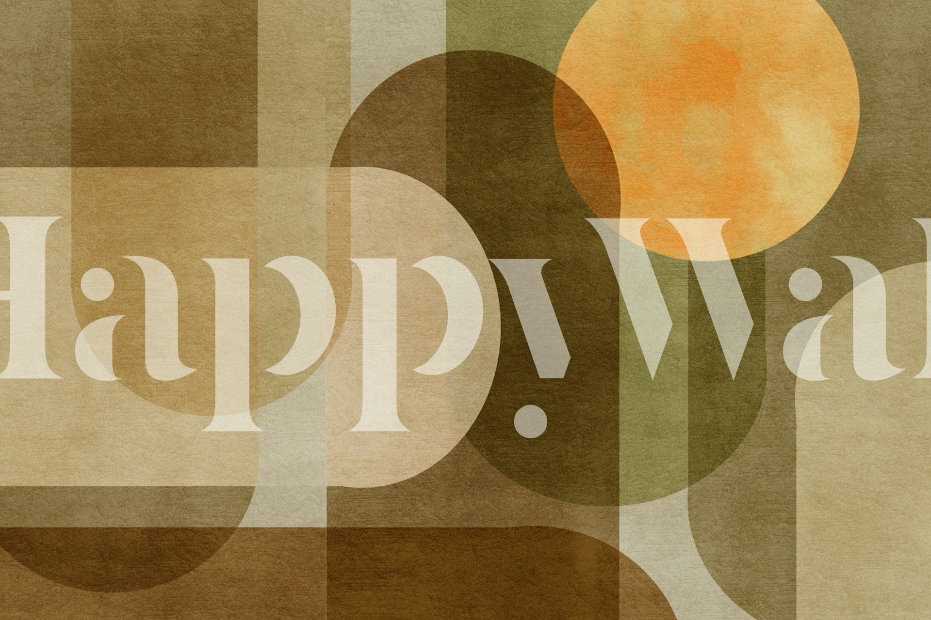 Mid Century Modern Earth Tones wallpaper in a room