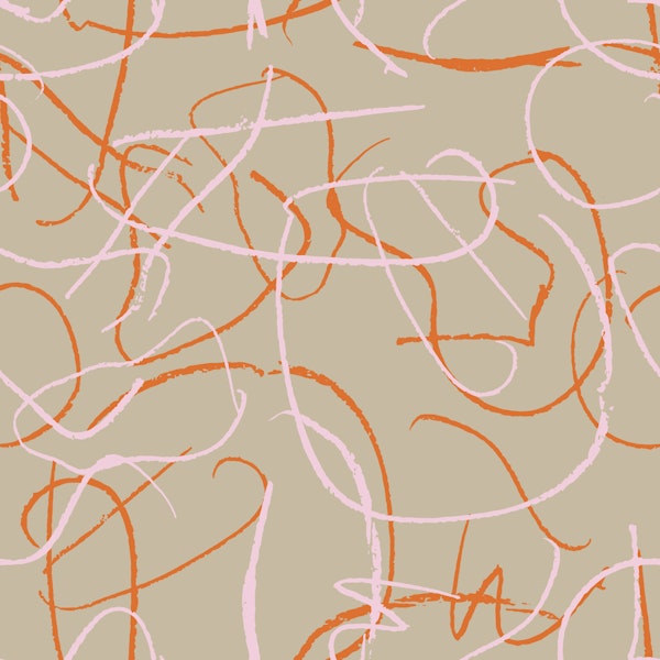 Scribbles Pink Orange