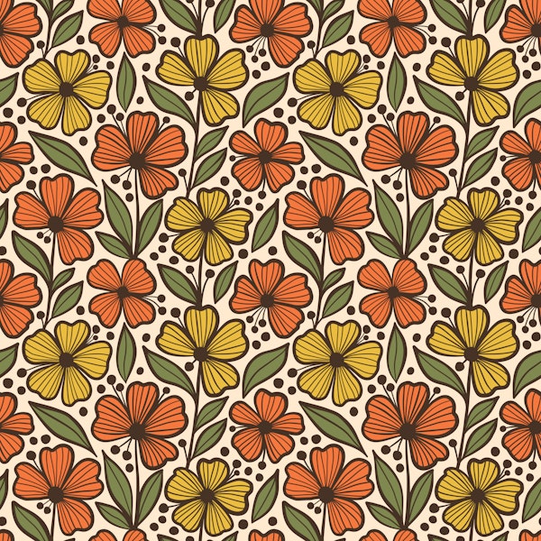 Retro Wildflower Bloom