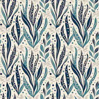 Navy Teal Botanical Water Leaves wallpaper