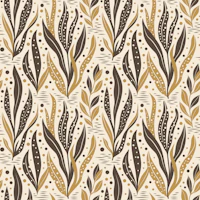 Brown Botanical Water Leaves wallpaper