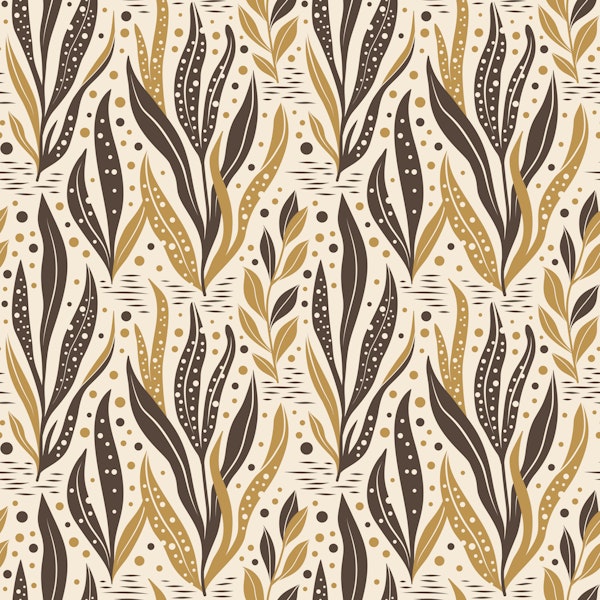 Brown Botanical Water Leaves