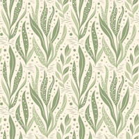Sage Green Botanical Water Leaves wallpaper