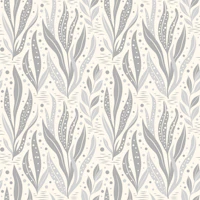 Grey Botanical Water Leaves wallpaper