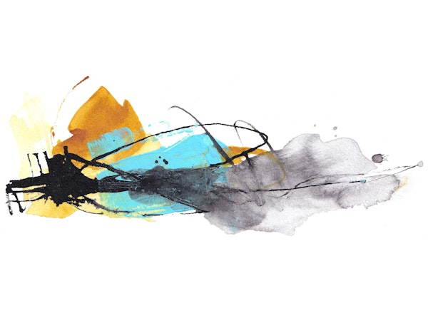 Urban Ink Scribble Gray Wash