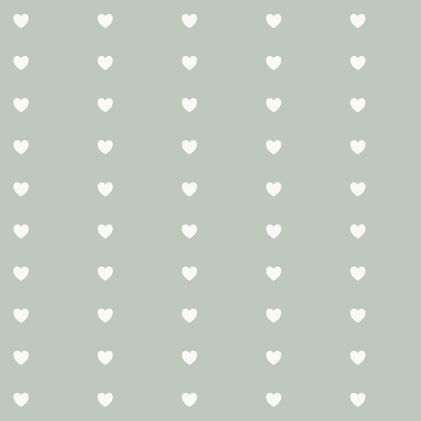 Scandi Hearts Sage Green Small
