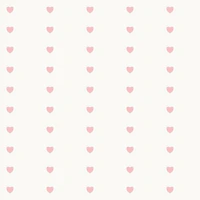 Scandi Hearts Pink in Off White wallpaper