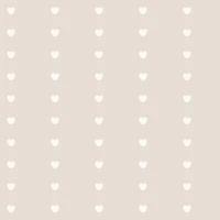 Scandi Hearts in Beige wallpaper