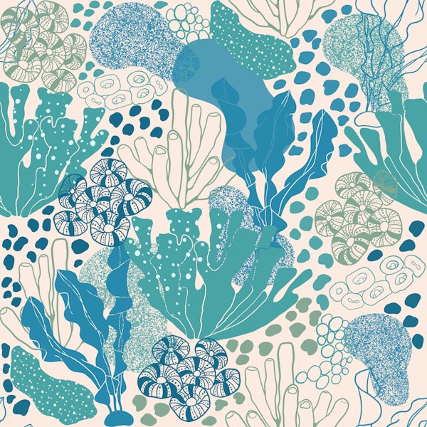 Teal Coral Reef Garden