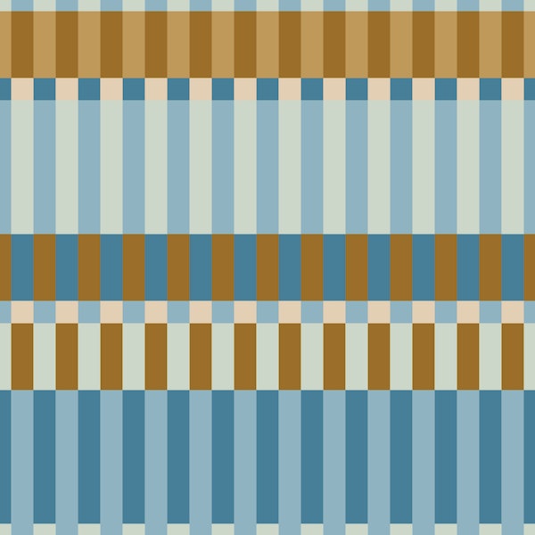 Beach House Blue Beige Stripes