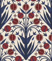 Suzani Pomegranates Botanical wallpaper