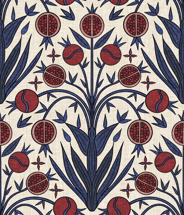 Suzani Pomegranates Botanical