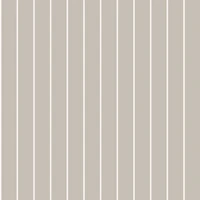 Pinstripes in Warm Ivory on Cozy Abbey Brown wallpaper