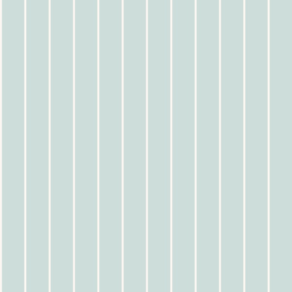 Pinstripes in Warm Ivory on Soft Aqua Mint