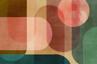 Modern Bauhaus Inspired Shapes wallpaper