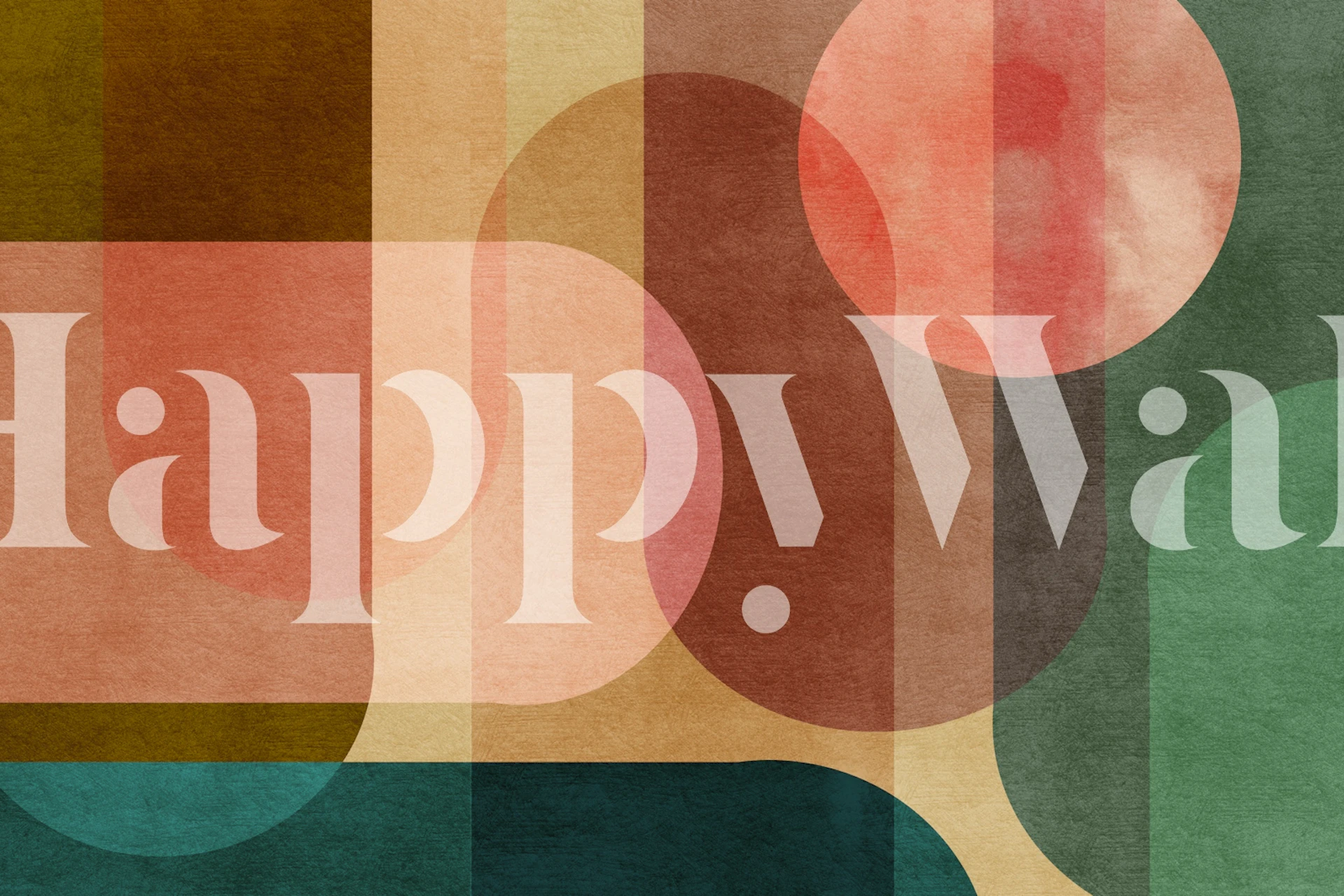 Moderne Bauhaus-inspirert tapet i et rom