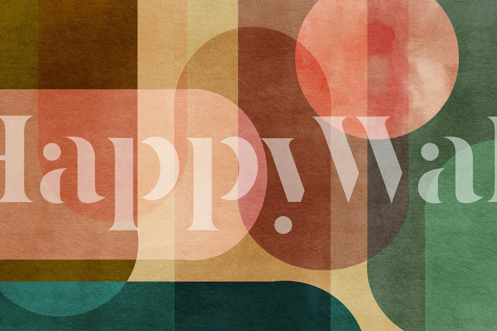 Modern Bauhaus inspired wallpaper in a room