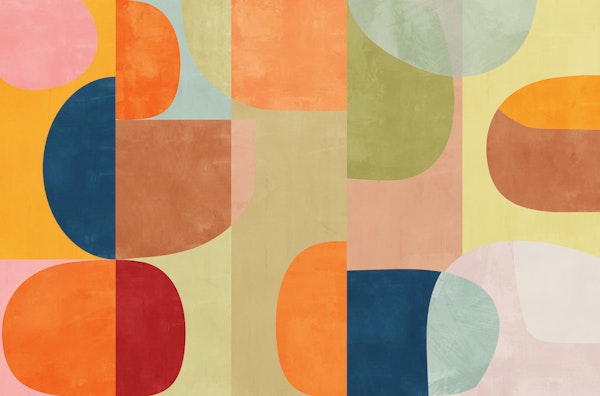 Warm Abstract Rounded Blocks