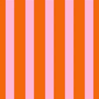 Bold Tangerine Candy Stripes wallpaper