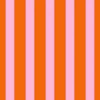Bold Tangerine Candy Stripes papel de parede