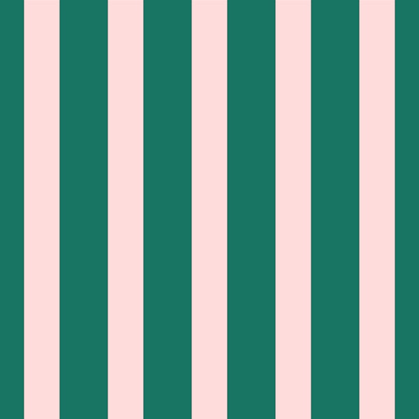 Emerald and Blush Vertical Stripes