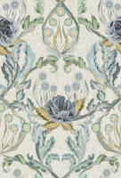 Floral Heritage Morris hazy blue behang