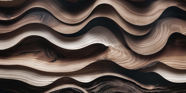 Wood Wall Rustic Waves Organic Layers