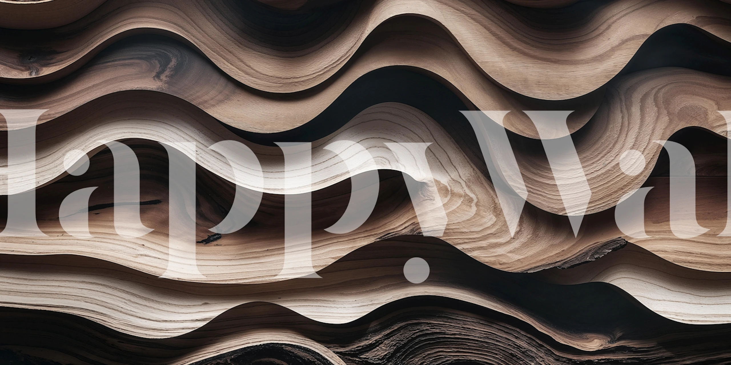 Wood Wall Rustic Waves wallpaper design