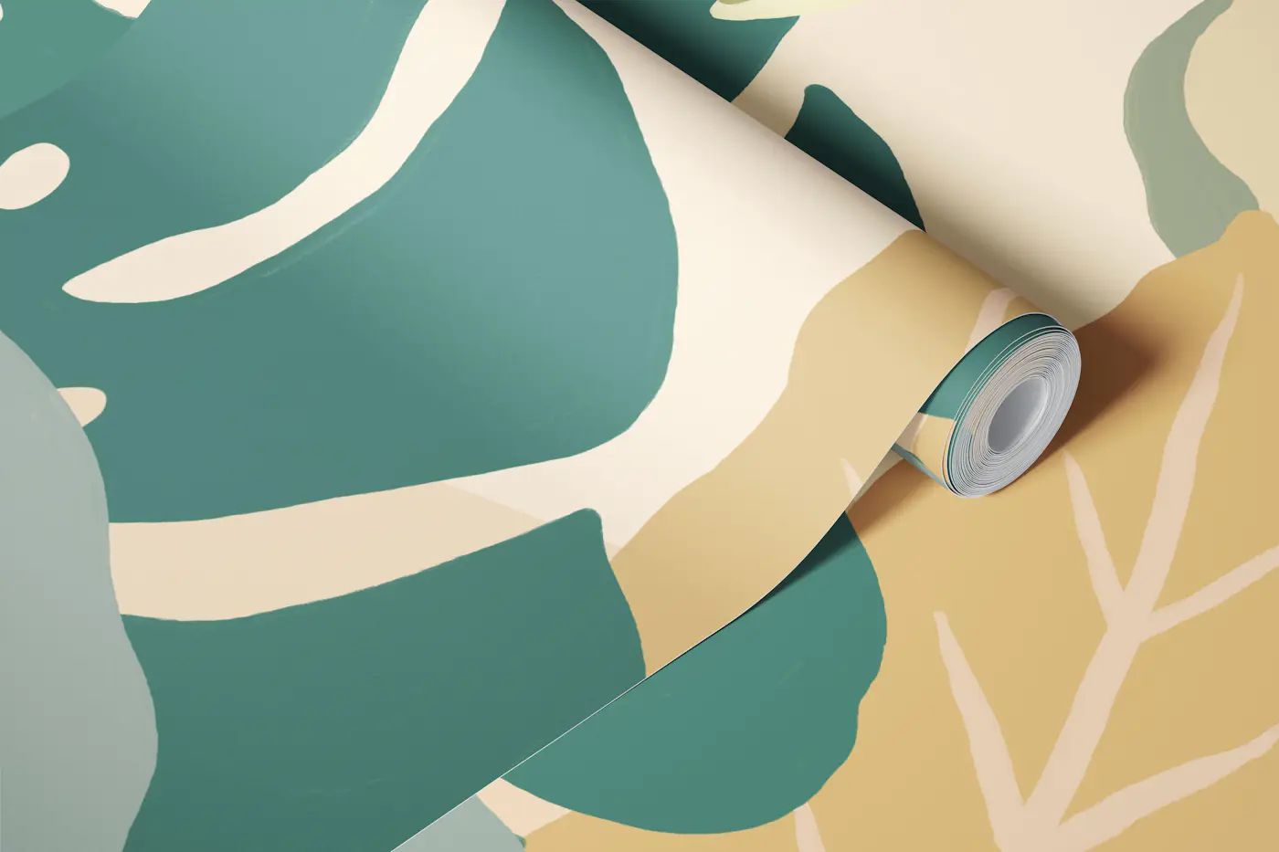 Boho Tropical Foliage wallpaper roll