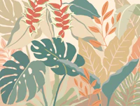 Boho Tropical Foliage tapeta