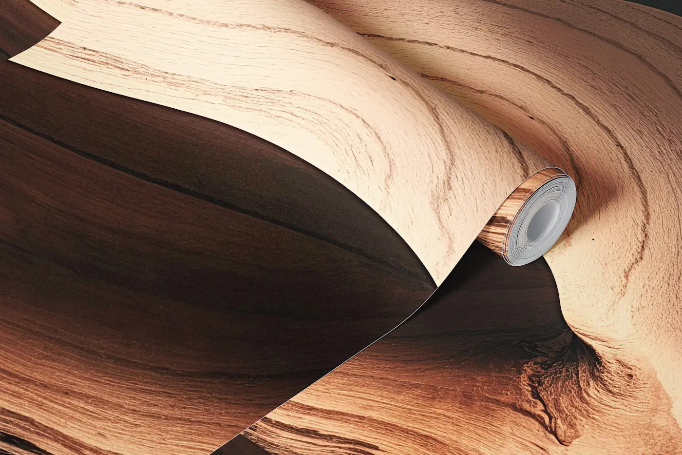 Warm Wood Layers Cabin Lodge Rustic wallpaper roll