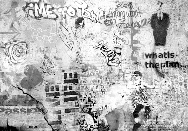 Urban Concrete Wall Scribbles