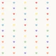 Rainbow Minimal Hearts in Off White