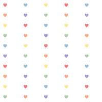 Rainbow Minimal Hearts in White wallpaper