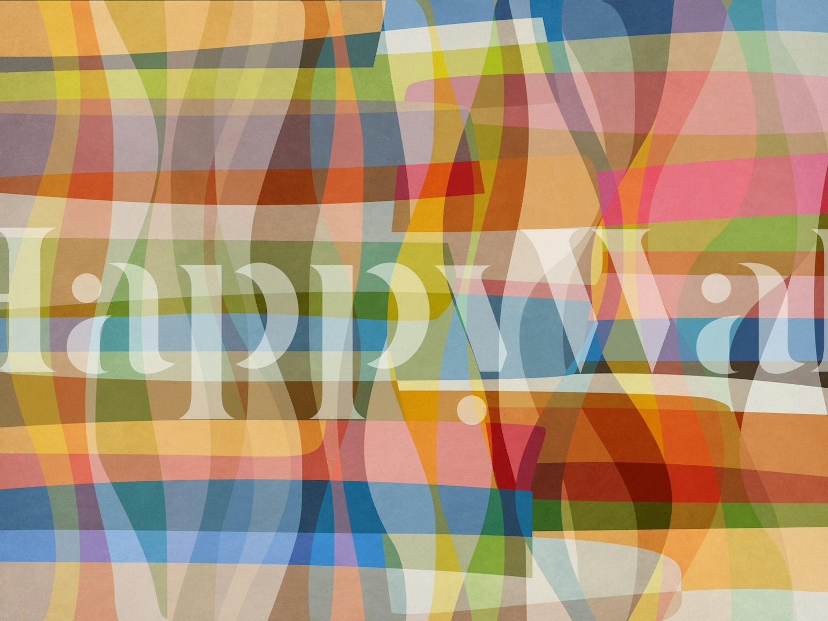 Rainbow Grid With Soft Waves tapet i et stilfullt rom